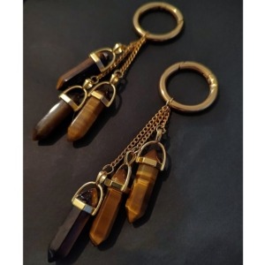 Tigereye Rain Hoop Earweights